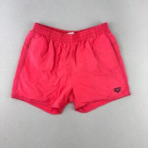 Arena Soccer Shorts 4" Mens Medium Coral Mesh Liner 90s Athletic Performance
